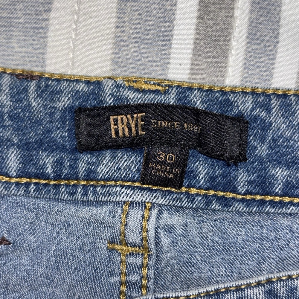 Frye Women's High Rise Wide Leg Flare Jeans Medium Wash Blue Denim Size 30 - Picture 5 of 16